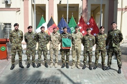 Irish flag lowering ceremony