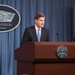 Peter Cook addresses reporters at the Pentagon