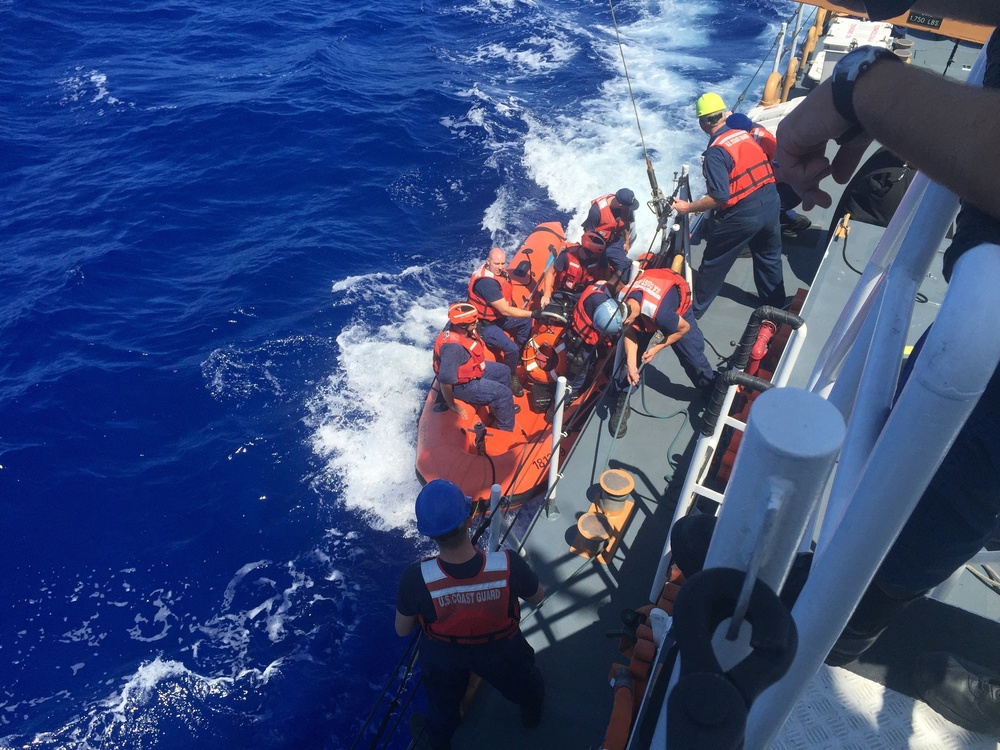 USCGC Galveston Island conducts fisheries boardings in Pacific Ocean