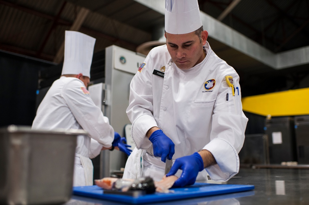 Parker, Barnhill score silver in Nutritional Hot Food Challenge for U.S. Army Reserve Culinary Arts Team