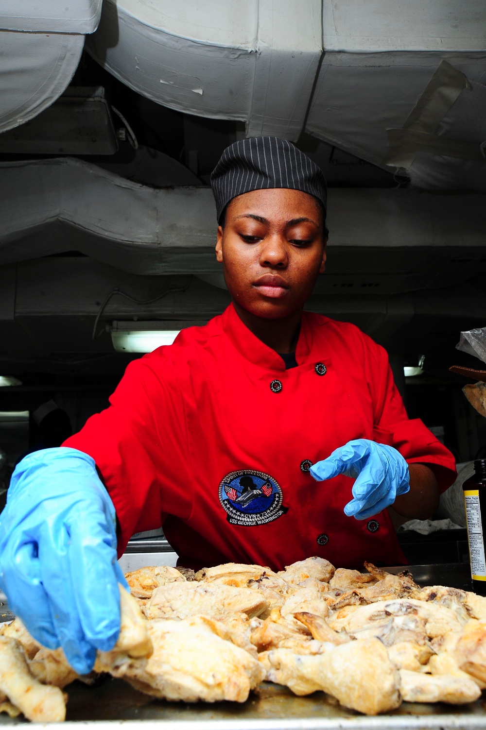 USS George Washington sailor preps food