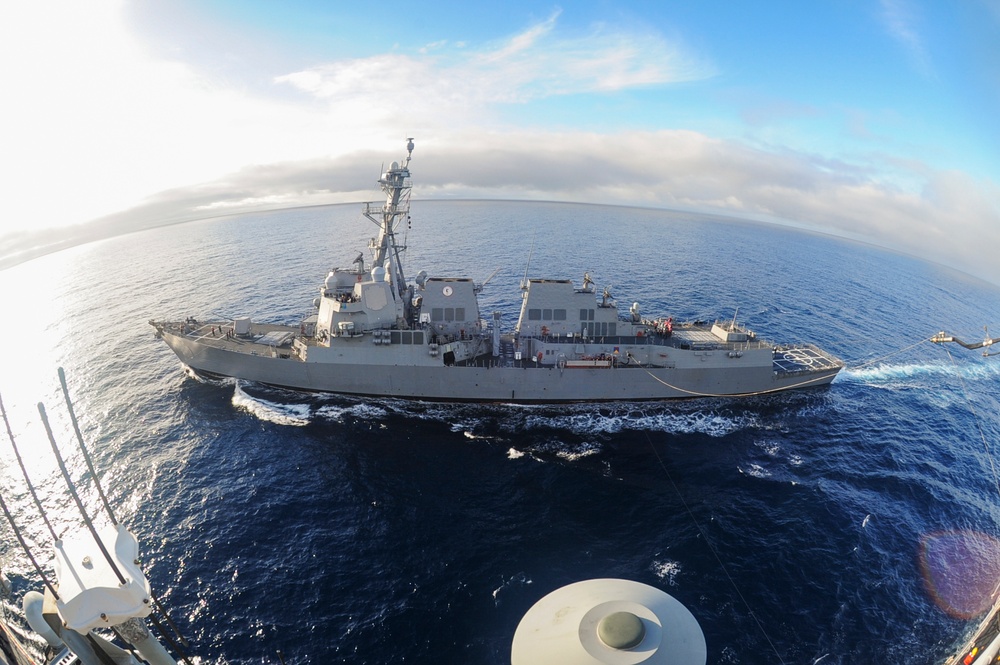 Fueling at sea aboard USS Makin Island