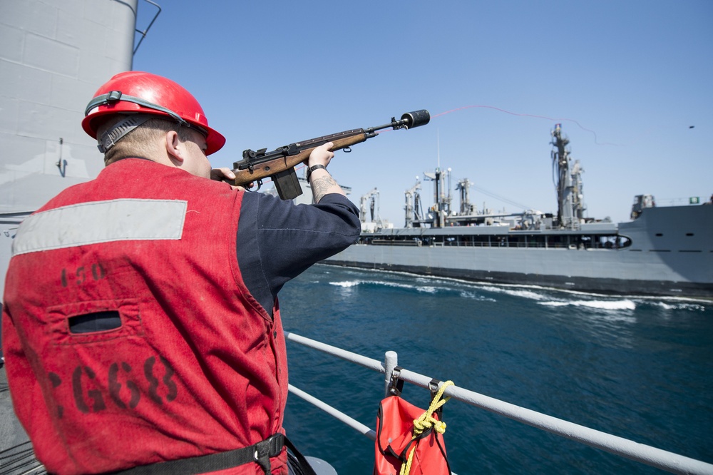 USS Anzio replenishment at sea