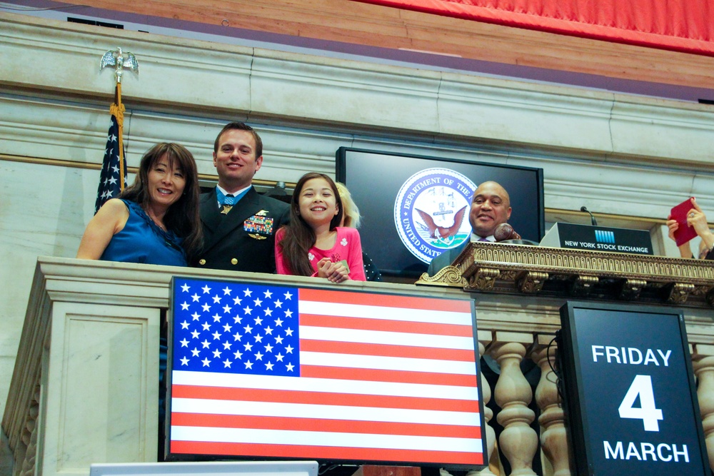 Medal of Honor recipient at New York Stock Exchange