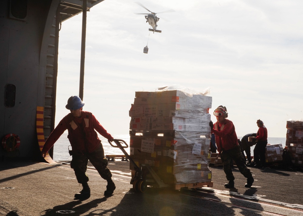 USS Boxer underway replenishment