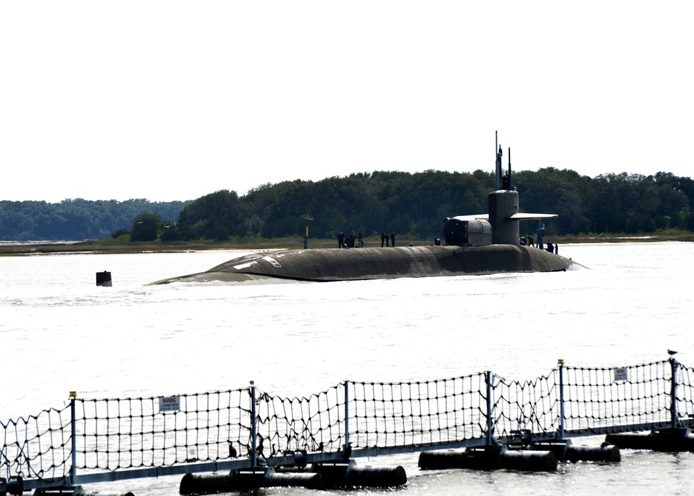 USS Georgia (SSGN 729) departs Kings Bay