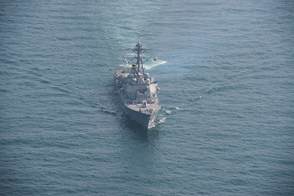 USS Gravely (DDG 107) transits the Gulf of Oman