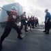 USS Mobile Bay replenishment at sea