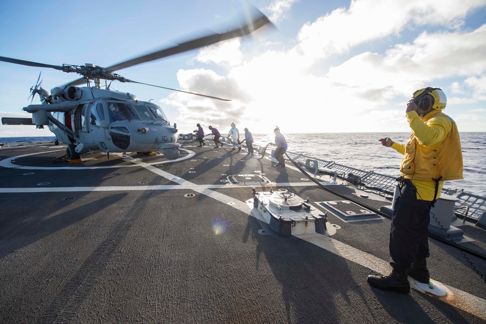 Refueling aboard USS Benfold