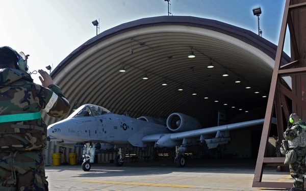 A-10s take off for first time for BM 16-01