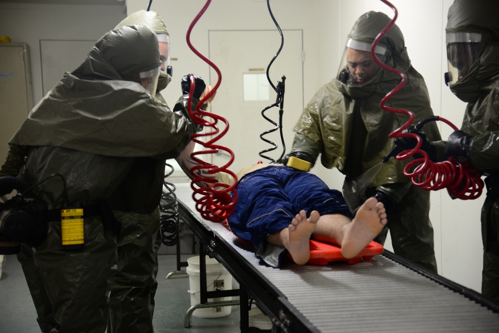 Osan medical teams test triage, decon skills