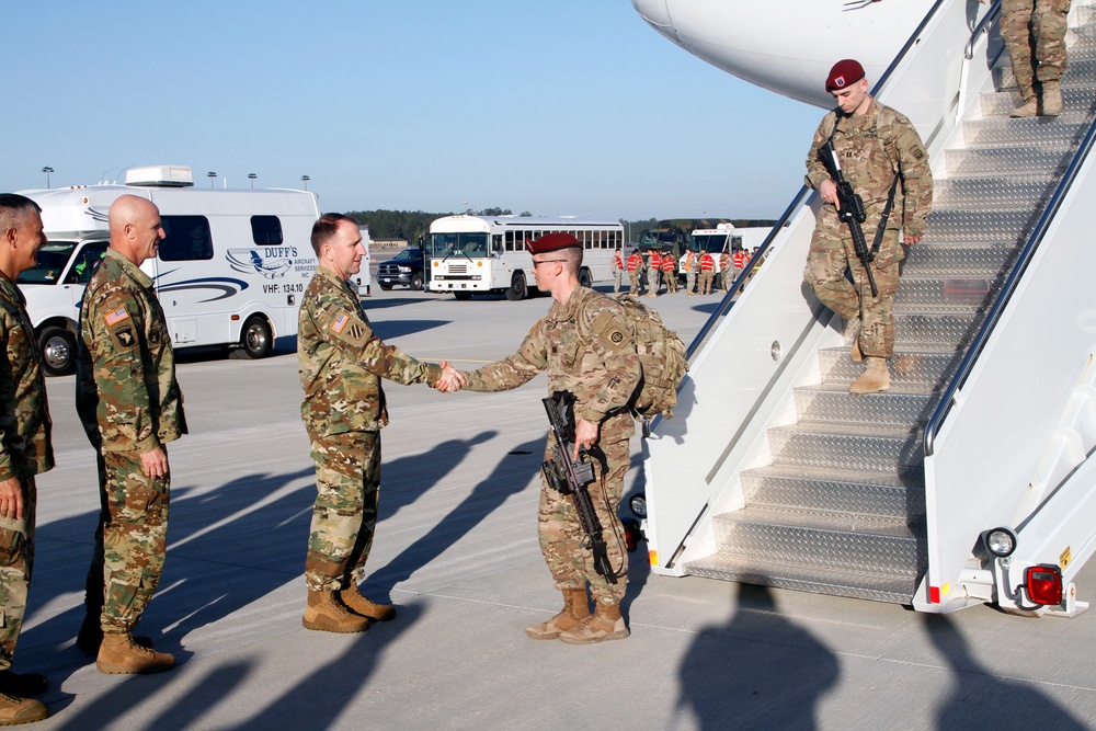 82nd Airborne Division paratroopers redeploy