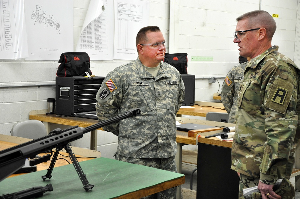 Briefing from a weapons repair student