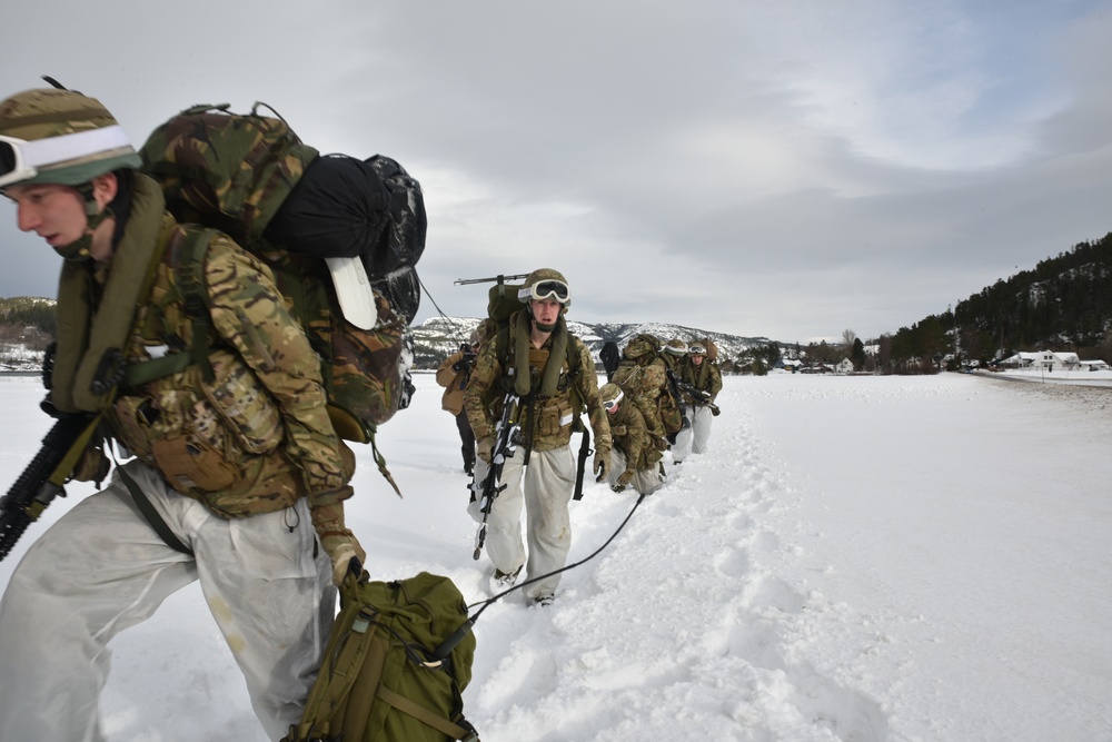 British Soldiers join the training at Cold Response 16