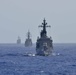 Multi Sail 2016 US Navy Ships and JMSDF Ships Steam in Formation