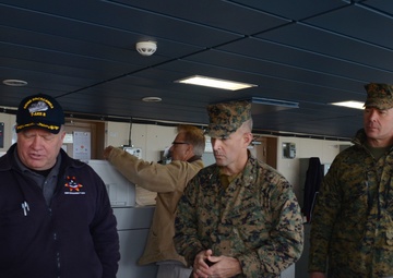 Combat Logistics Regiment 35 tours USNS Sacagawea before exercise Ssang Yong 16