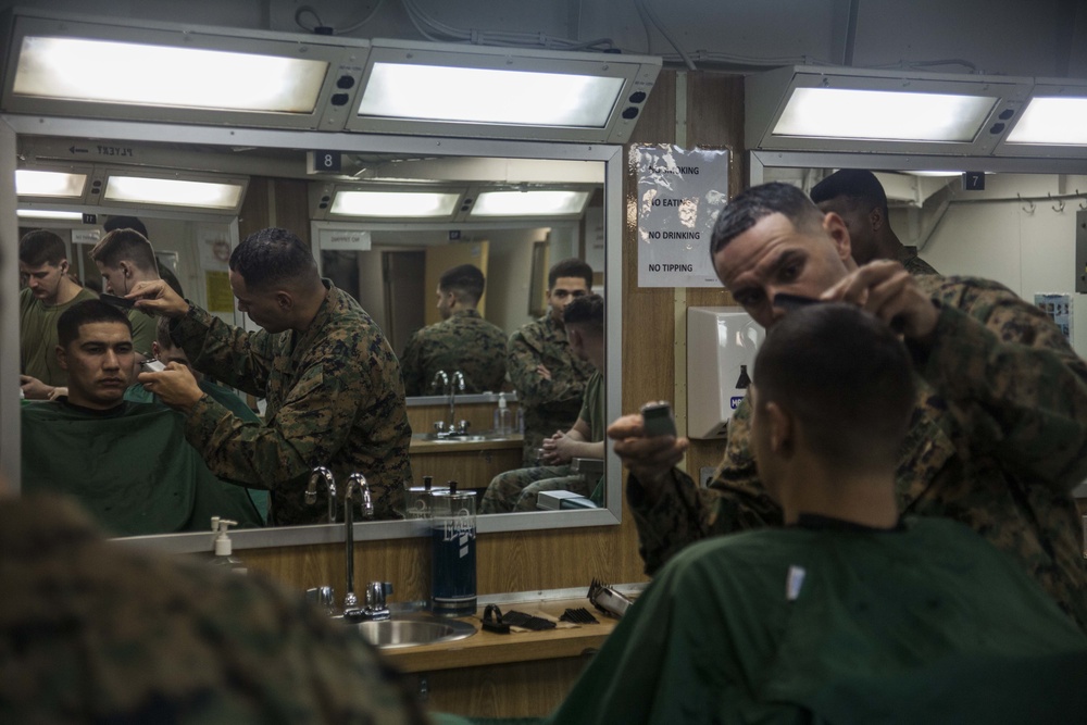 Life on the ship: Barber Shop