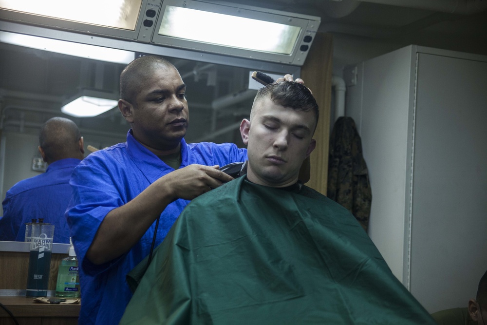 Life on the ship: Barber Shop