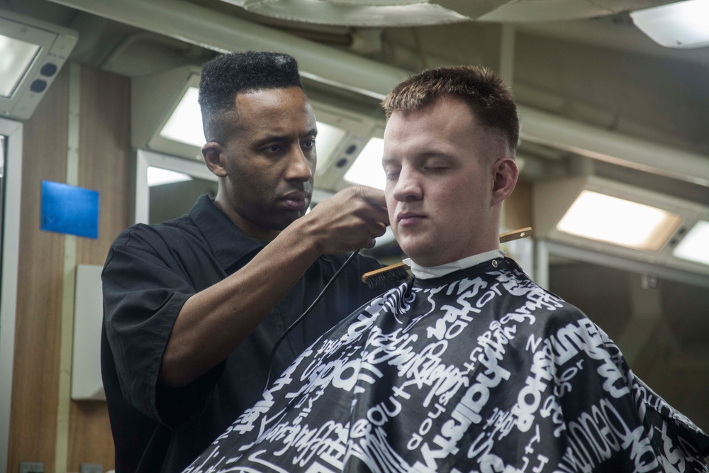 Life on the ship: Barber Shop