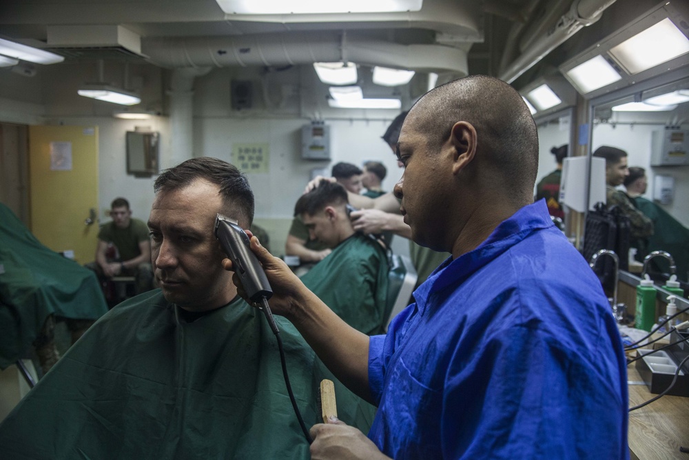 Life on the ship: Barber Shop