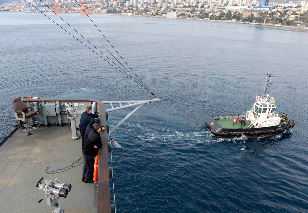 USS Mount Whitney in Rijeka, Croatia