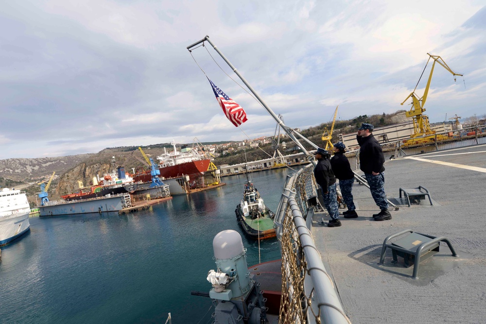 USS Mount Whitney in Rijeka, Croatia