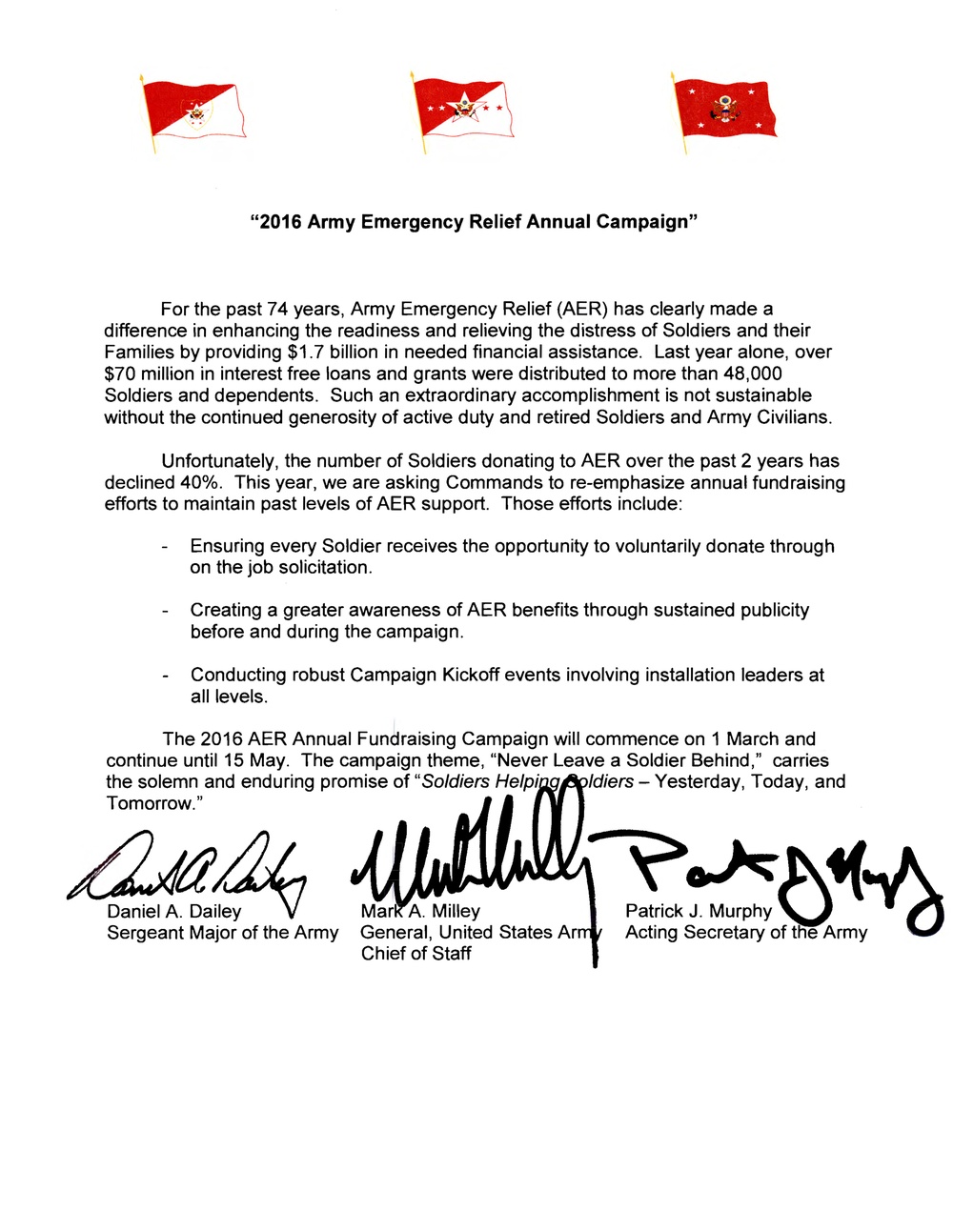 From the commander:  Army Emergency Relief critical to Soldiers in times of need