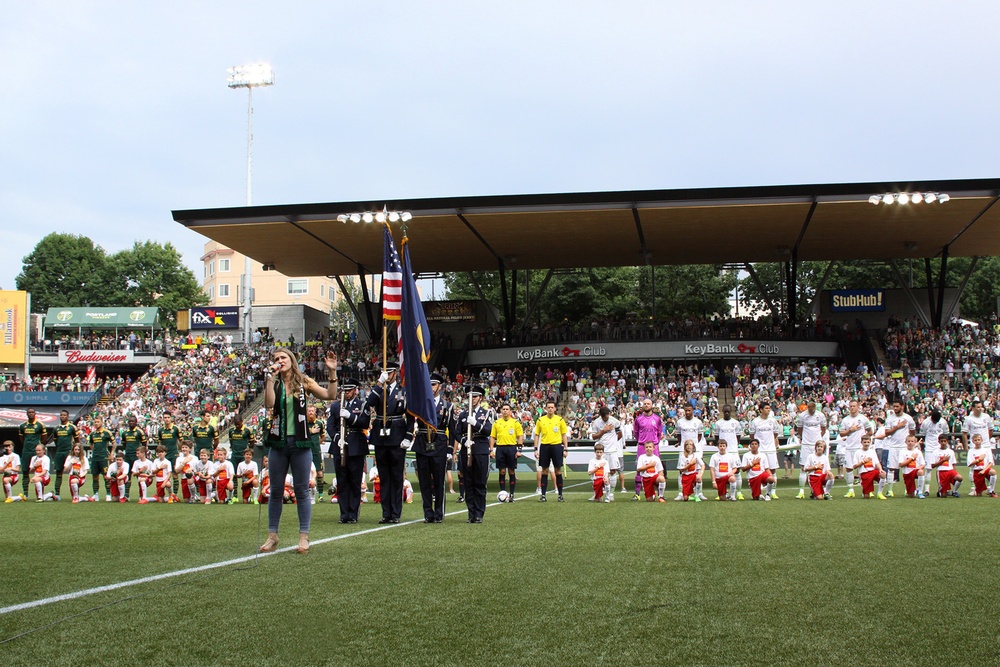 Back on the Pitch: Base Honor Guard ready to support another Portland Timbers title run