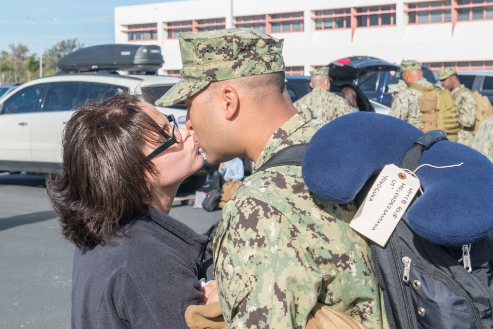 NMCB 4 departs for the Pacific