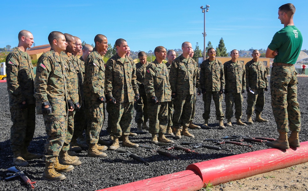 Delta Company recruit tackle the MCMAP test