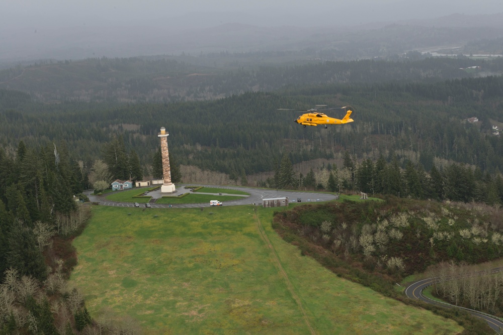 Centennial helicopter flies over Astoria