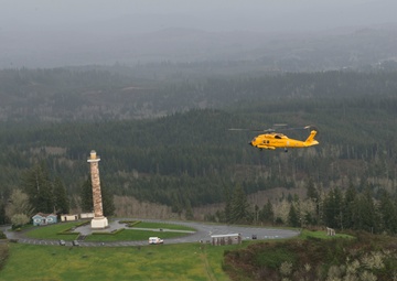 Centennial helicopter flies over Astoria