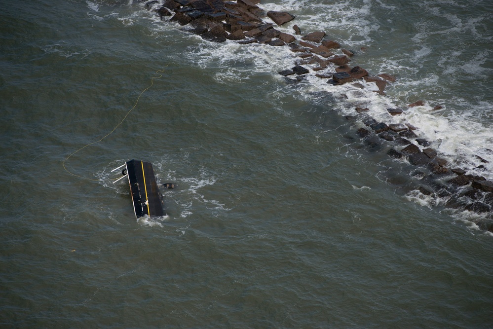 Coast Guard continues monitoring grounded shrimp boat off South Galveston Jetty