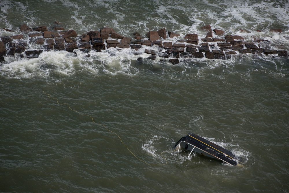 Coast Guard continues monitoring grounded shrimp boat off South Galveston Jetty