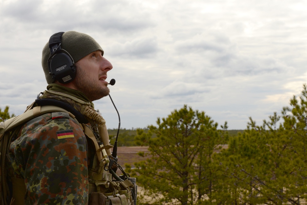 German JTACs partner with 227th ASOS for CAS training at Warren Grove Bombing Range