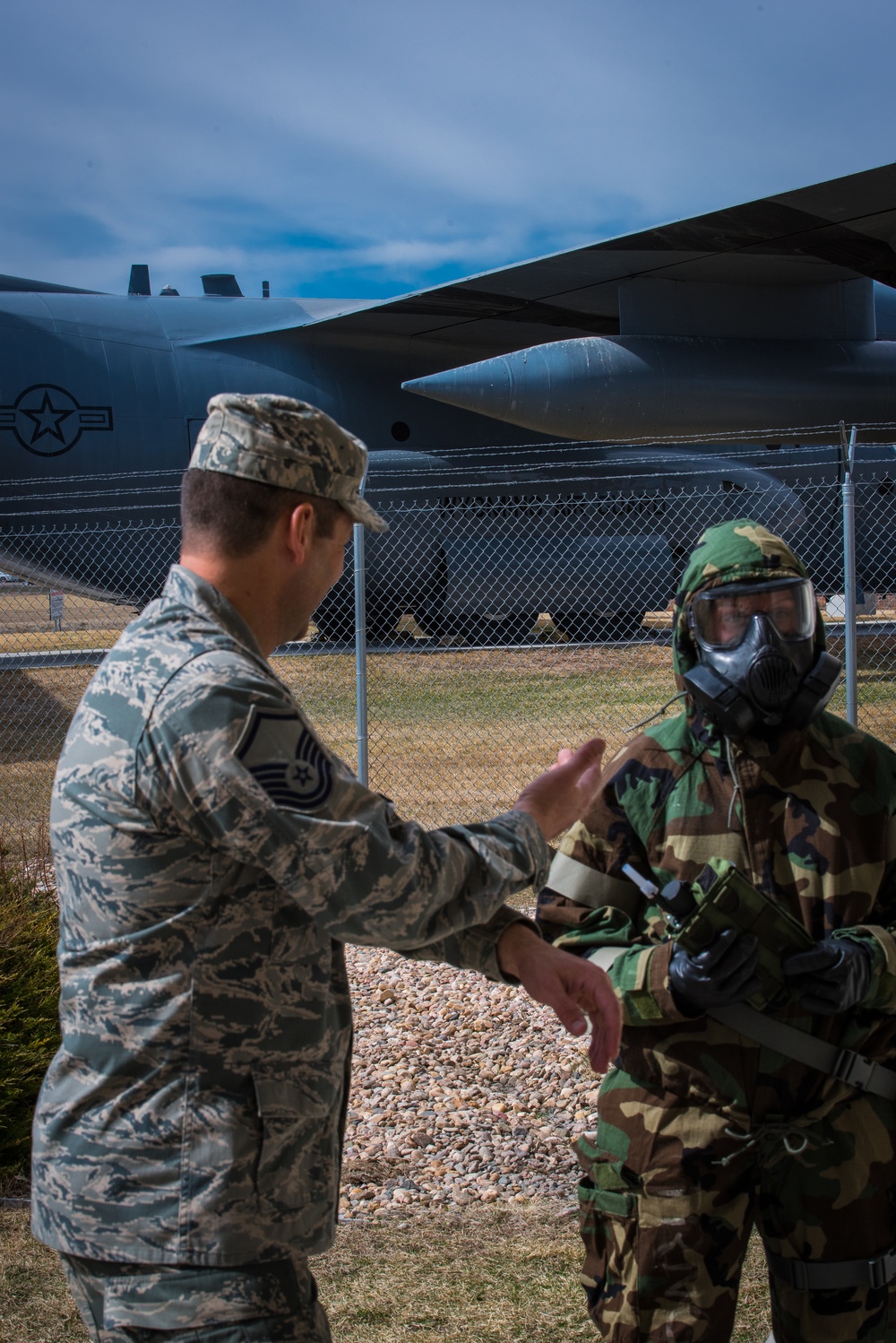 Emergency management technician trains on detection procedures