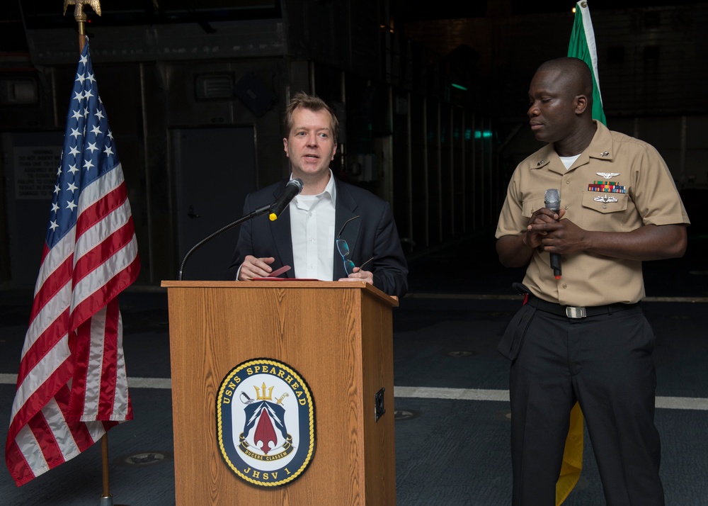 African Maritime Law Enforcement Partnership Cameroon closing ceremony