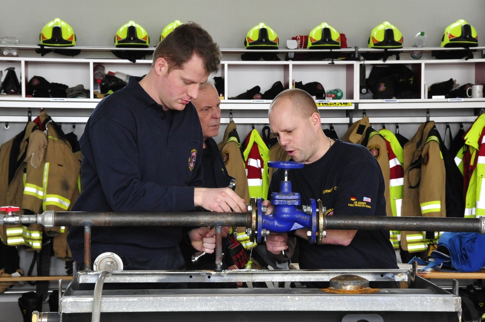 Ansbach Fire Department annual chemical suit training