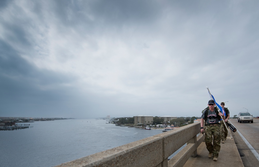Marines begin ruck march to honor crash victims