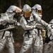 Reserve firefighters dose flames to complete annual training