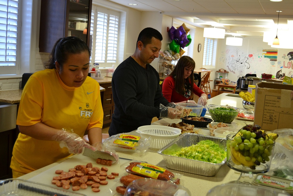 FRCSE chiefs prepare dinner at Ronald McDonald House