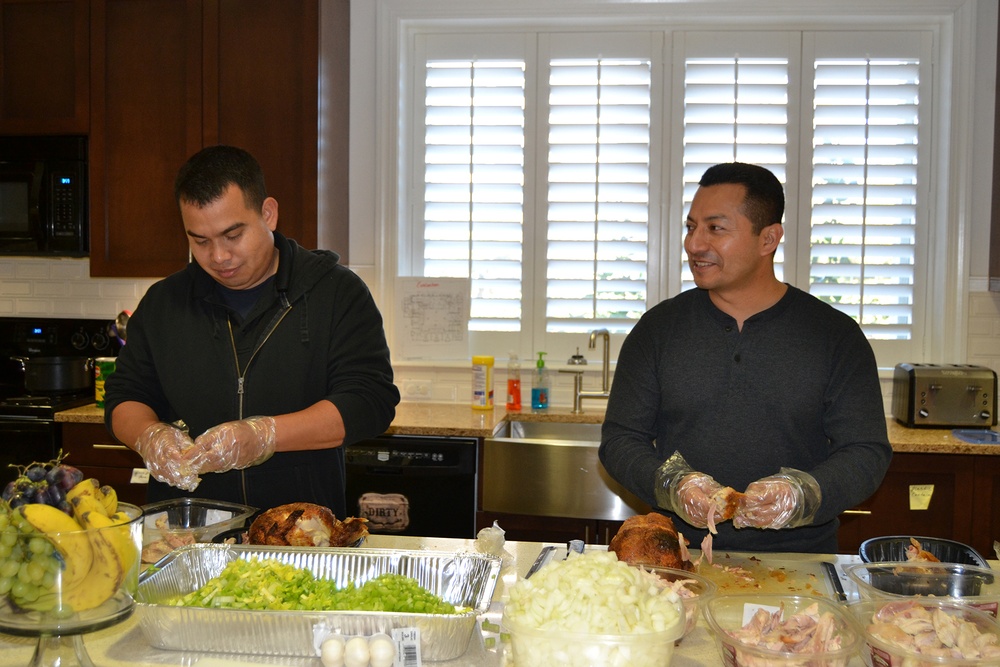 FRCSE chiefs prepare dinner at Ronald McDonald House