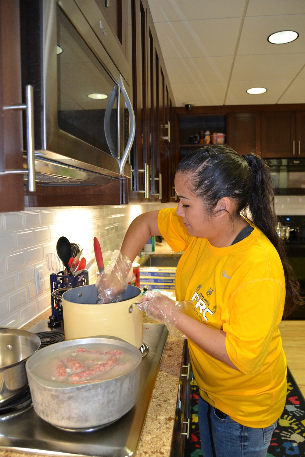 FRCSE chiefs prepare dinner at Ronald McDonald House