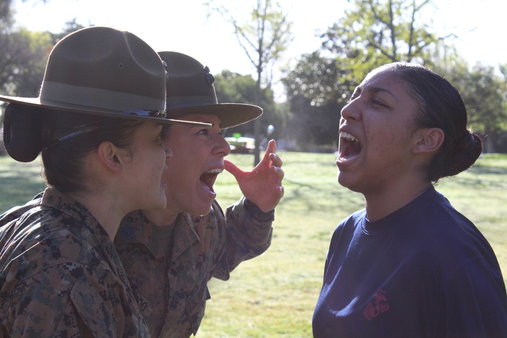 Los Angeles, Orange County poolees encounter Marine Corps drill instructors