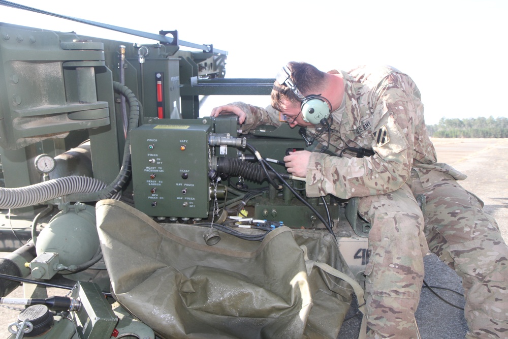 Soldier performing maintenance on Shadow.launcher. 