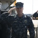 Commander, US Naval Forces Europe-Africa, arrives aboard USS Porter