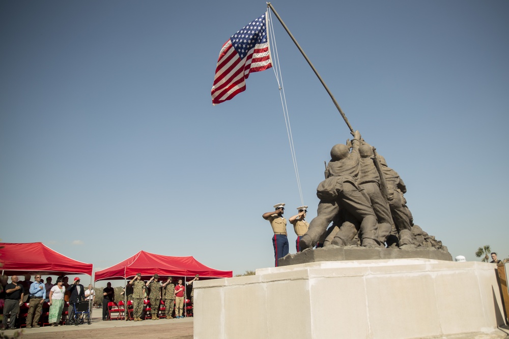 Parris Island unveils renovated Iwo Jima statue