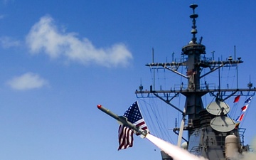 Harpoon missile live fire during Multi-Sail 2016