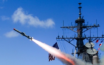 Harpoon missile live fire during Multi-Sail 2016
