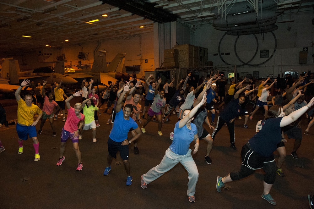 Zumba class aboard USS Harry S. Truman